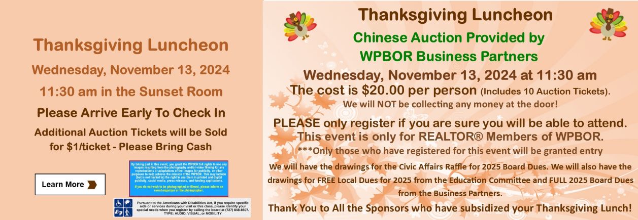 Thanksgiving Luncheon Description