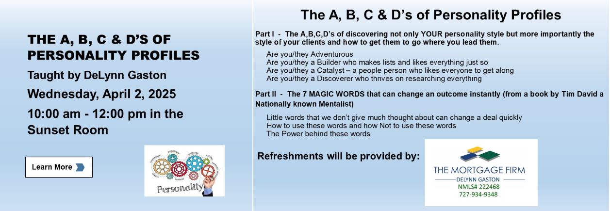 The A, B, C & D's of Personality Profiles Class Description