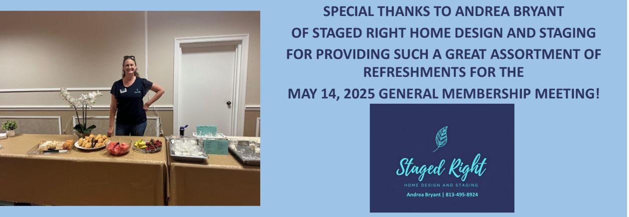 May General Membership Meeting - Thank You To Sponsor