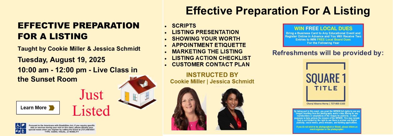 Effective Preparation For A Listing Class Description