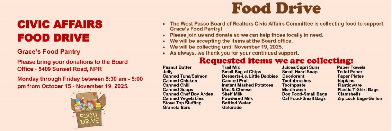 Food Drive for Graces Food Pantry Description