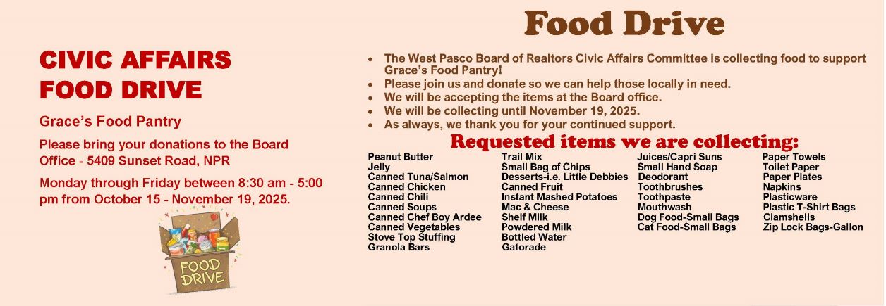 Food Drive for Graces Food Pantry Description
