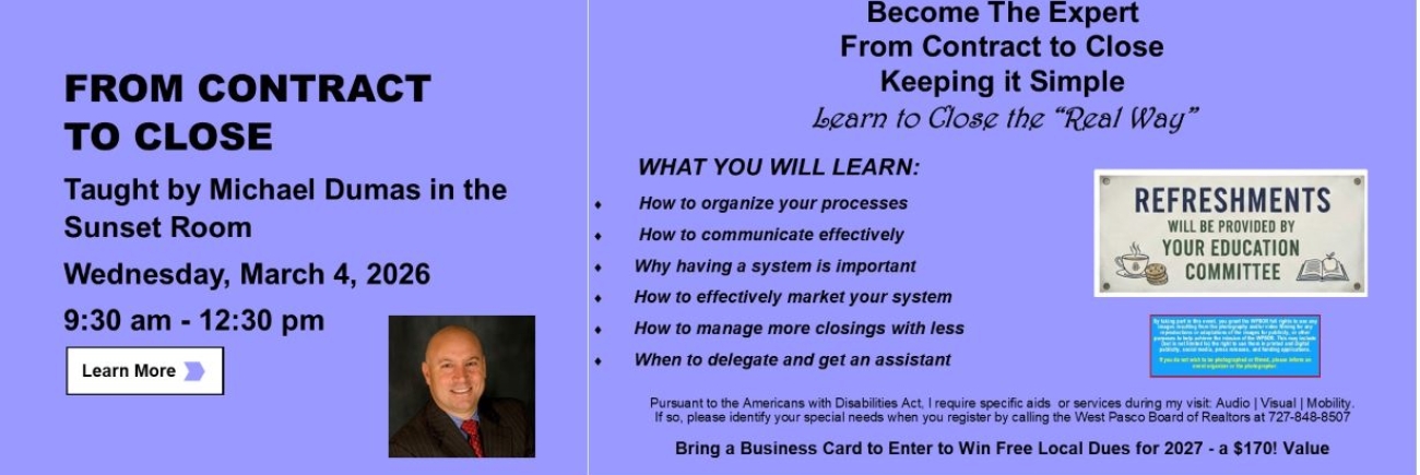 From Contract to Close Class Description