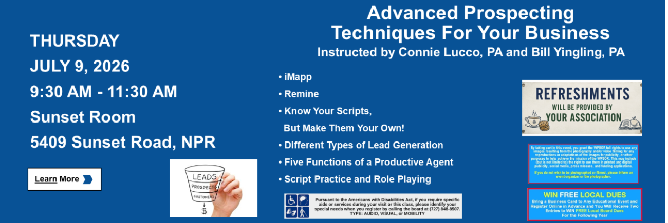 Advanced Prospecting Techniques Class Description