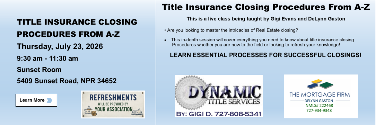 Title Insurance Closing Procedures From A-Z Class Description