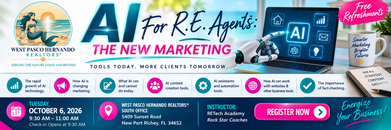 Class Description - AI For R.E. Agents: The New Marketing at the New Port Richey Office